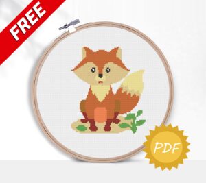 cross stitch animal pattern fox